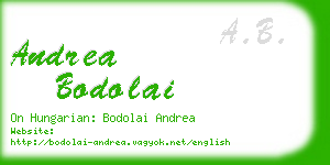 andrea bodolai business card